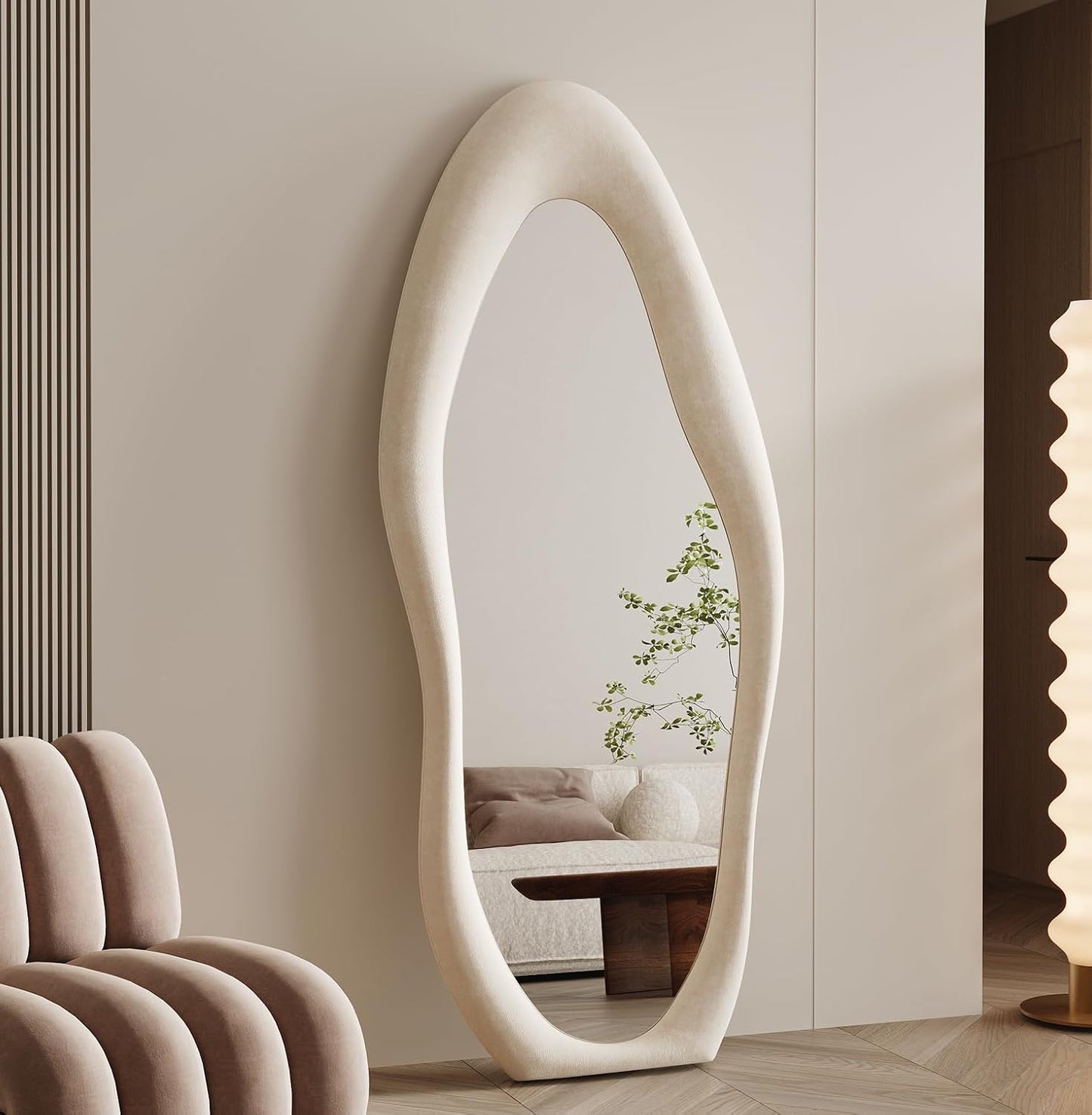 Irregular Wavy Full Length Mirror