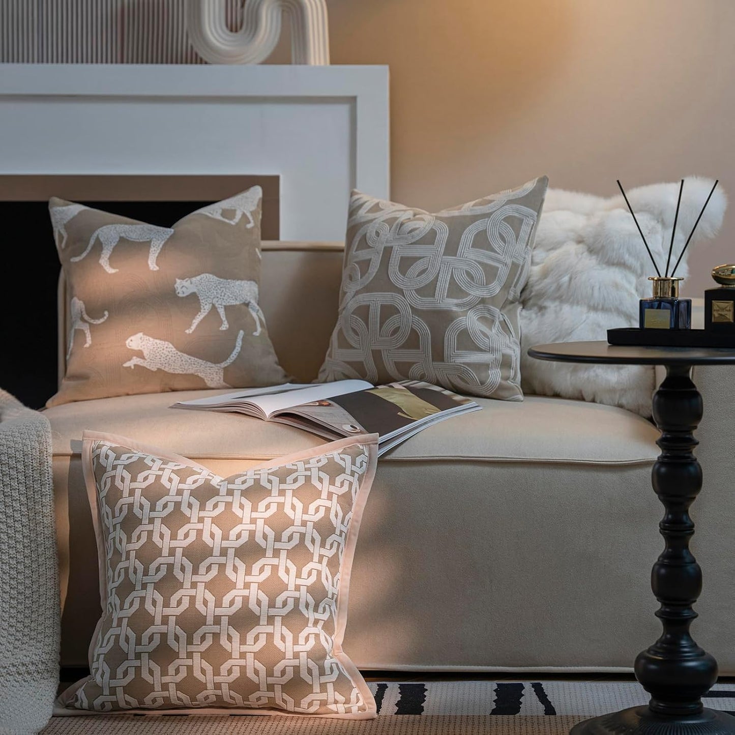 Cheetah Jacquard Throw Pillow