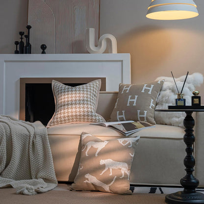 Cheetah Jacquard Throw Pillow