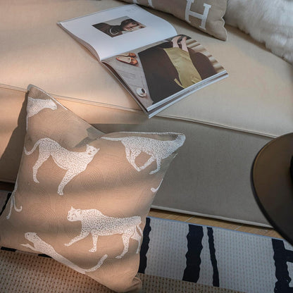 Cheetah Jacquard Throw Pillow