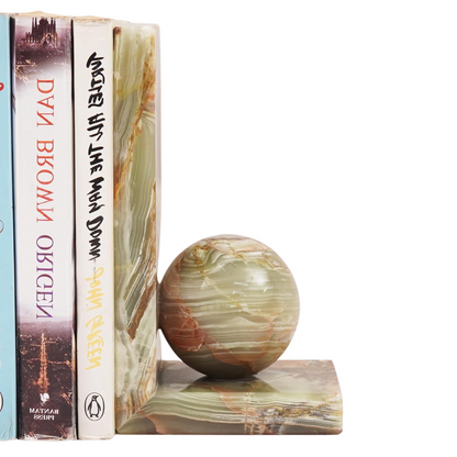 Onyx Marble Book Ends