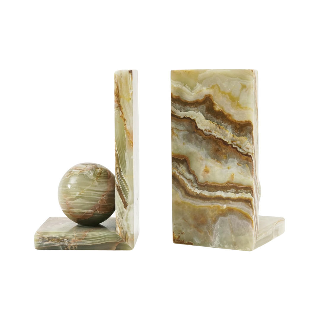 Onyx Marble Book Ends